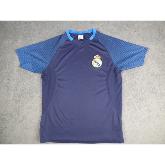 Real Madrid Other - Real Madrid Soccer Jersey Mens Small Navy Blue V-Neck Short Sleeve Training Shir